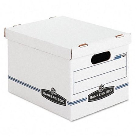 Bankers Box Bankers Box 0070308 Stor/File Storage Box- Letter/Legal- Lift-off Lid- White/Blue- 4/Carton 70308